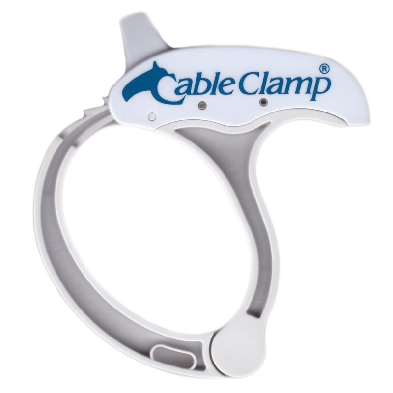 Cable Clamp, Large, White, 8/Pack
