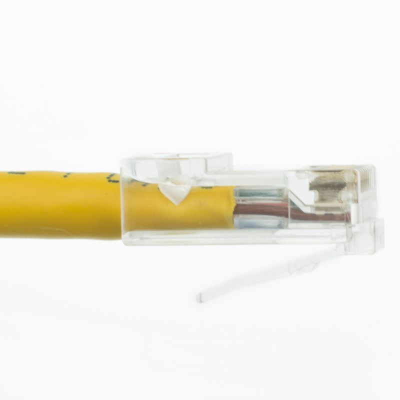 Cat6 Yellow Copper Ethernet Cable, Bootless, 75Ft