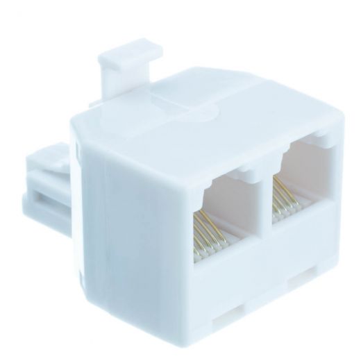 Phone Splitter (Straight), 6P6c Male To Two Rj11/Rj12 Female