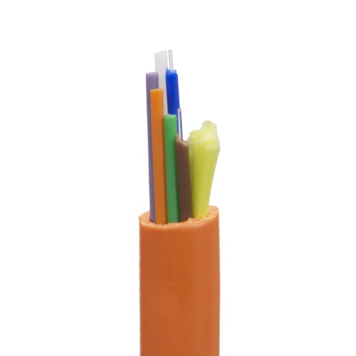 1000Ft Orange 6 Fiber Multimode Fiber Optic Cable, 62.5/125