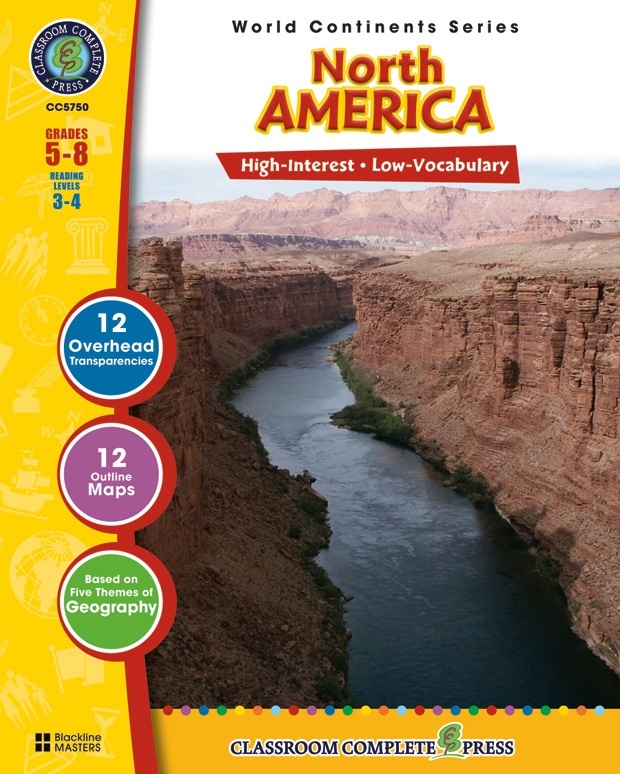 Classroom Complete Regular Education Social Studies Book: North America, Grades - 5, 6, 7, 8