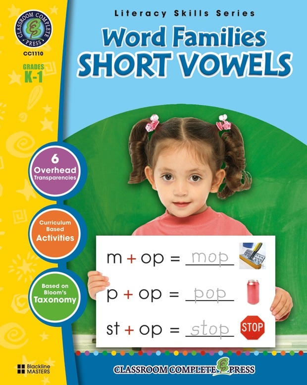 Classroom Complete Regular Education Book: Word Families - Short Vowels, Grades - K, 1