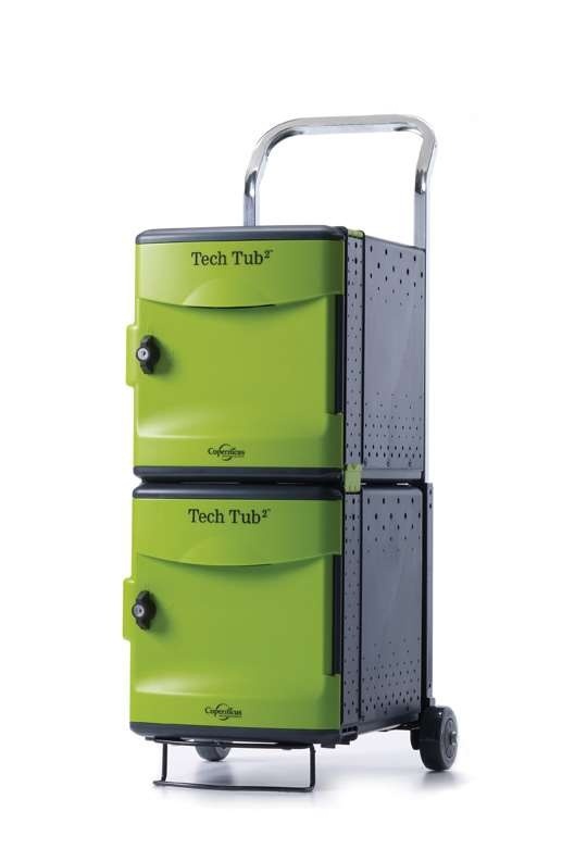 Tech Tub2® Trolley With Syncing USB Hub - Holds 10 Devices