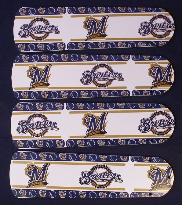 New Mlb Milwaukee Brewers 42" Ceiling Fan Blades Only