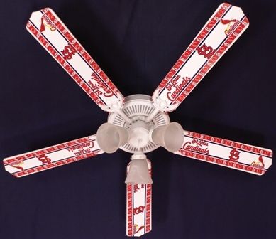 New Mlb St. Louis Cardinals Baseball Ceiling Fan 52"