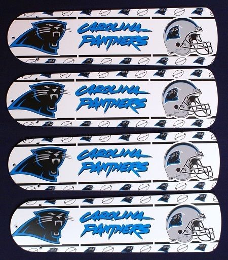 New Nfl Carolina Panthers 42" Ceiling Fan Blades Only