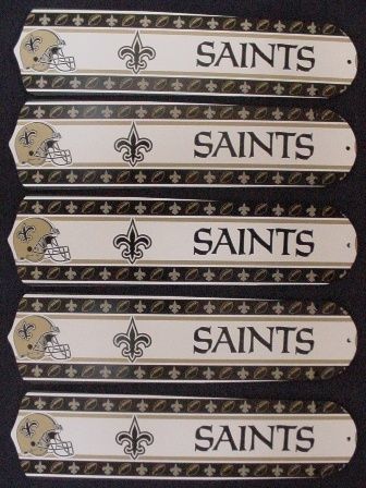New Nfl New Orleans Saints 52" Ceiling Fan Blades Only