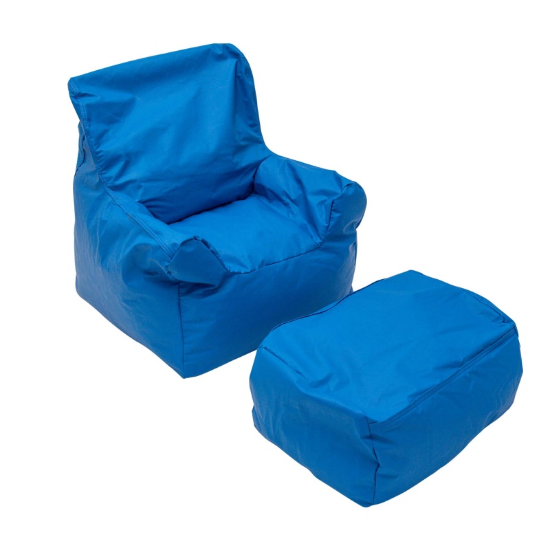 Cozy Chair & Ottoman – Blue