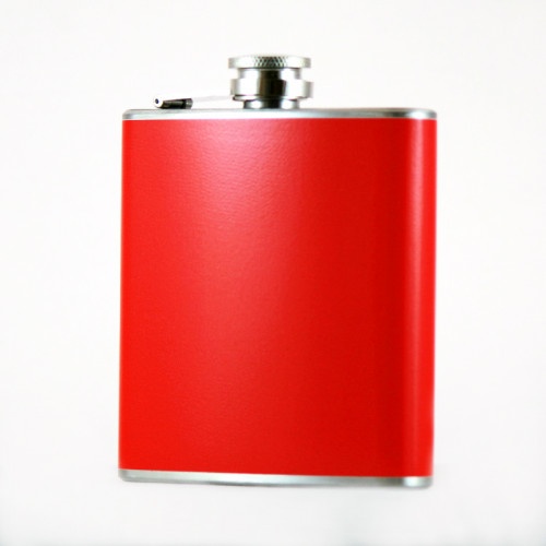 Red Hip Flask, 6Oz
