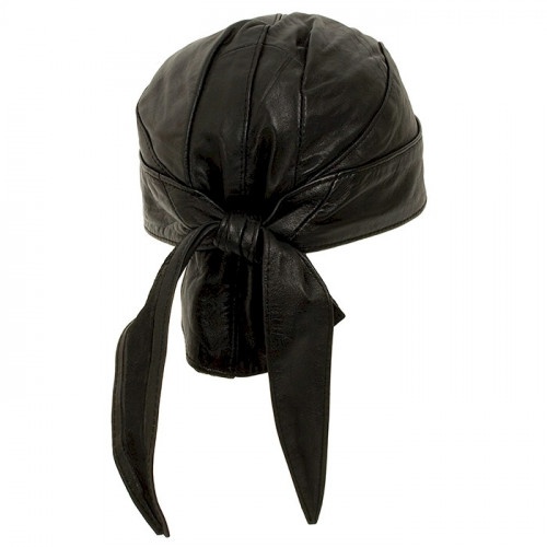 Leather Motorcycle Skull Cap
