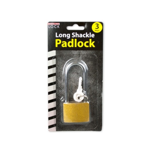 Iron Long Shackle Padlock With 3 Keys