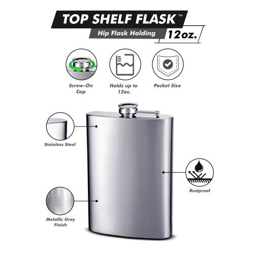 12 Oz Stainless Steel Flask