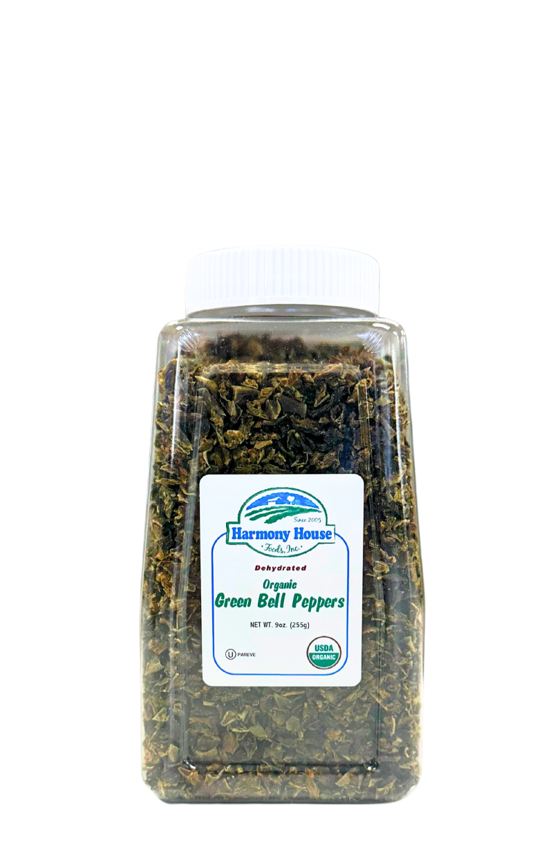 Bell Pepper, Green, Dried, Organic - 9 Oz