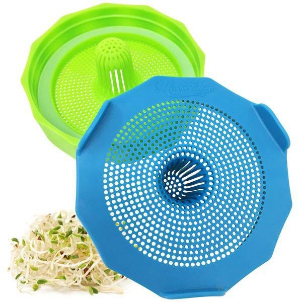 Bean Screen Sprouting Lids - 2Pk - 2 Wide Mouth