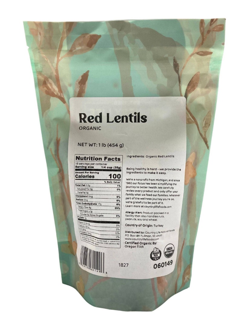 Red Lentils, Organic