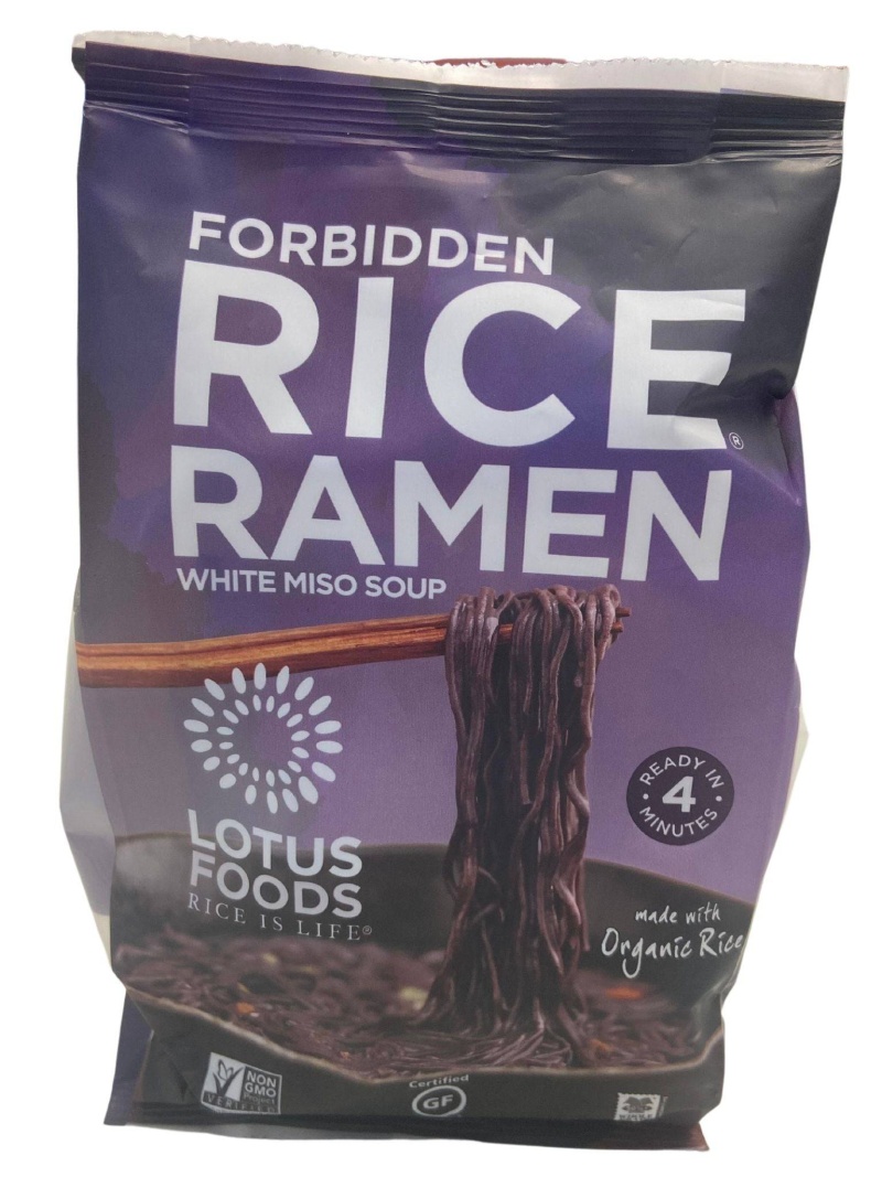 Forbidden Rice Ramen With White Miso Soup