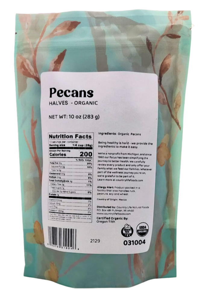 Pecan Halves, Junior Mammoth, Organic
