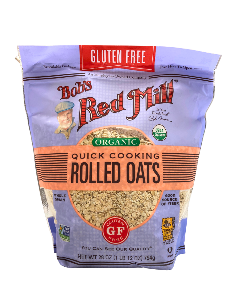 Oats, Quick Rolled, Organic, Gluten Free, Bob's Red Mill 25 Lb