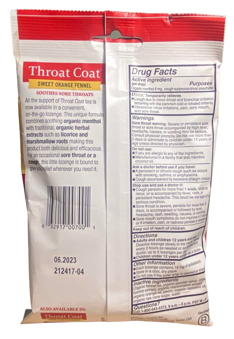 Throat Drops, Organic - Traditional Medicinals