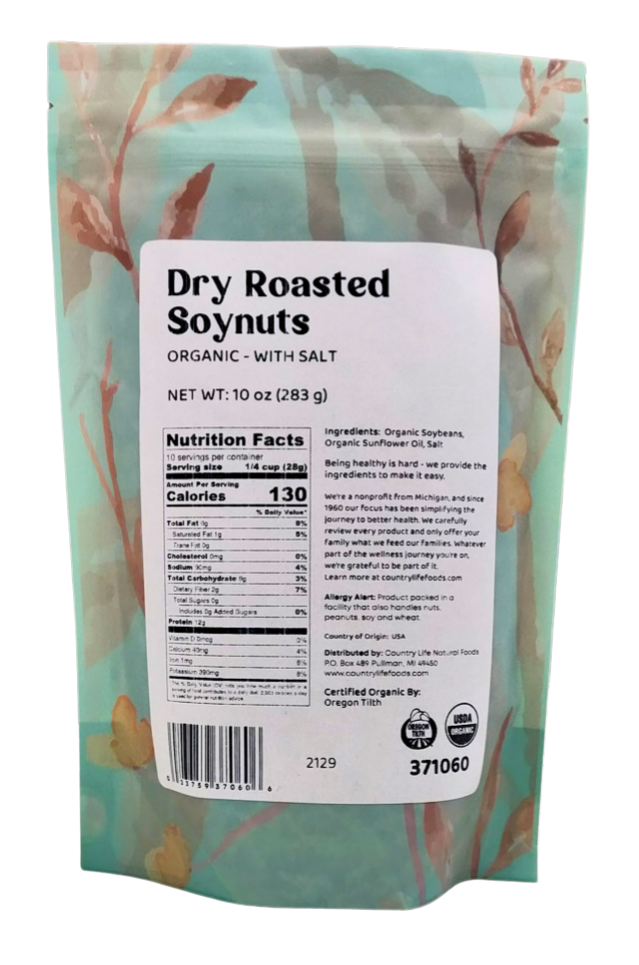 Soynuts, Dry Roasted, Organic, Low Salt 5 Lb