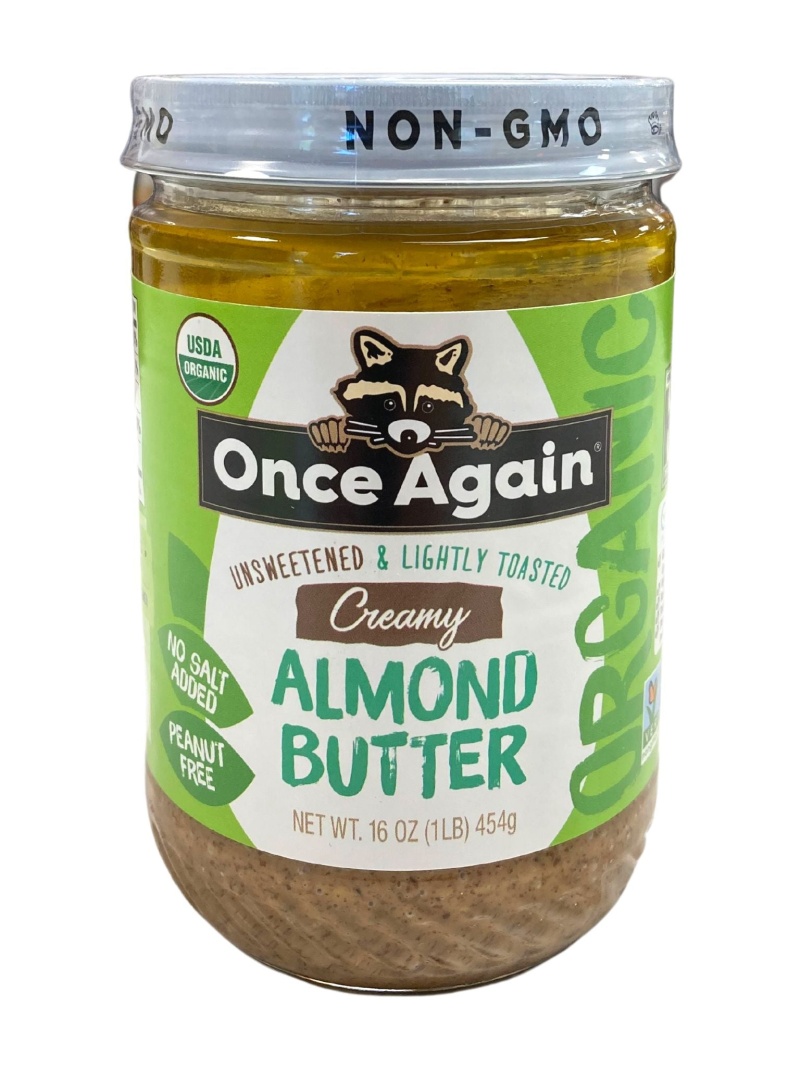 Almond Butter, Creamy, Organic, Lightly Toasted - 16 Oz