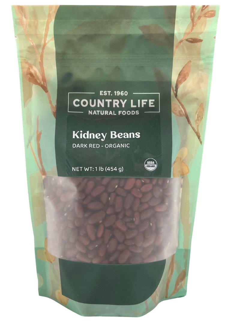 Organic Kidney Beans, Dark Red