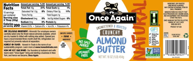 Almond Butter - Crunchy