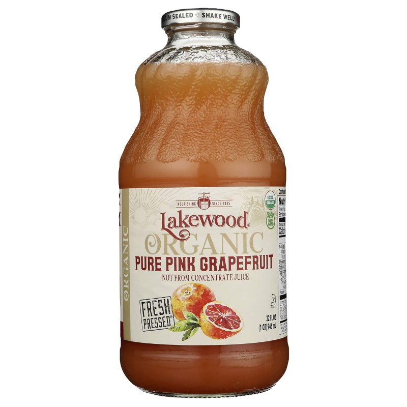 Grapefruit Juice, Organic, Lakewood - 32 Oz