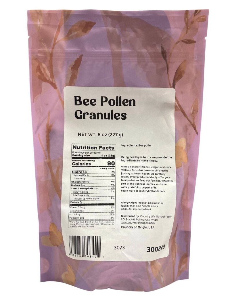 Bee Pollen Granules 8 Oz