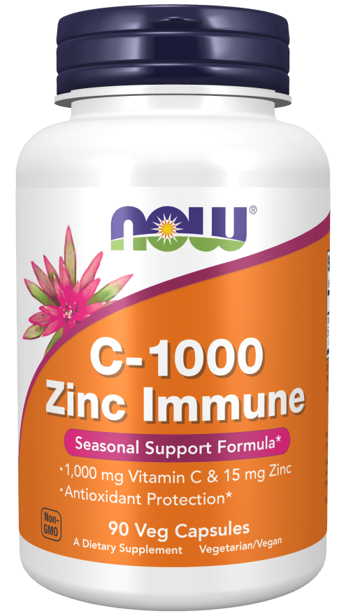 C-1,000 Zinc Immune by NOW - 90 Vcaps
