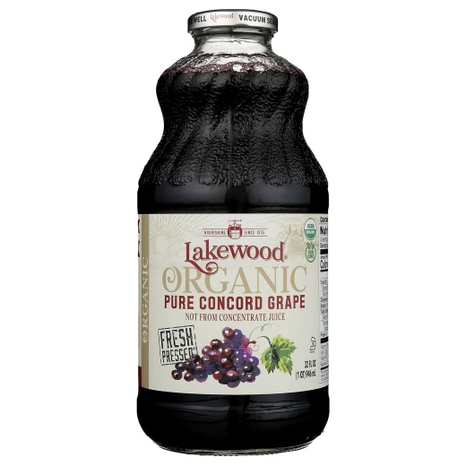 Grape Juice, Concord, Organic, Lakewood - 32 Oz (Best By: 3/18/25)