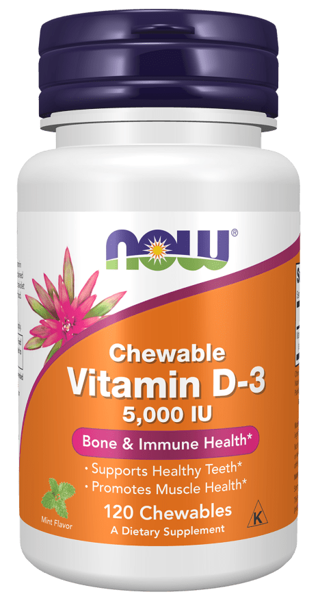 Vitamin D-3 Chewable 5,000 IU - 120 Count
