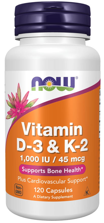 Vitamin D-3 & K-2 Supplement - 120 Count