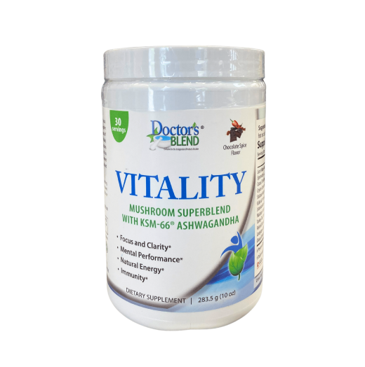 Vitality Mushroom Superblend Powder with Ashwagandha - 10 Oz