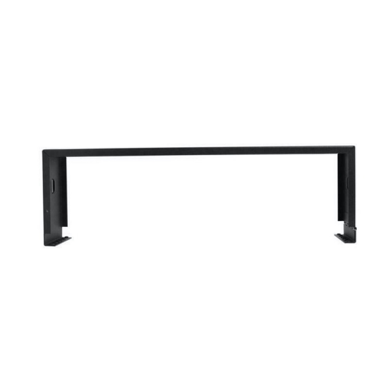 Wavenet – 3U Wall Mount Hinged Bracket Or Three Space Swing Out Patch Panel Bracket 6" Depth For 19-Inch Server Network Data A/V Equipment, Steel – Black