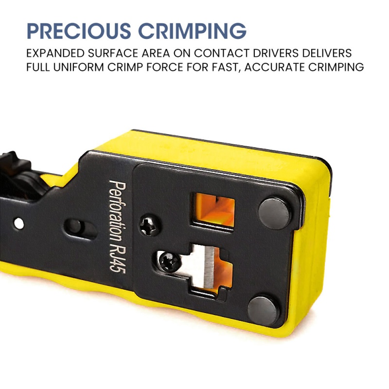Rj45 Crimp Tool Pass-Through Crimper For Cat6a Cat6 Cat5 Cat5e 8P8c Modular Connector Ethernet All-In-One Wire Tool