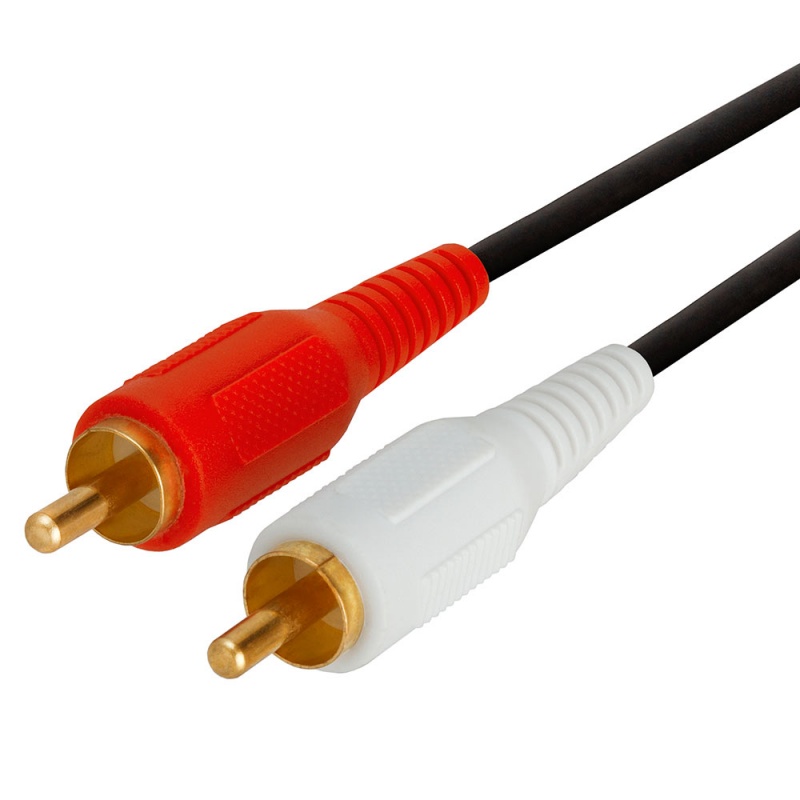 Cmple - 2 RCA to 2 RCA Cables 1.5ft, Male to Male RCA Cable Stereo Audio  Speaker Cable RCA Red and White Cables Double RCA Subwoofer Cable for Car