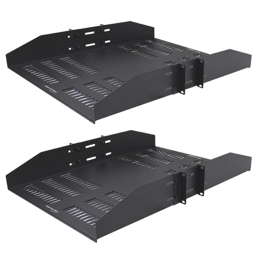 Wavenet 19" Wide Double‐Sided 2U Vented Cantilever Shelf