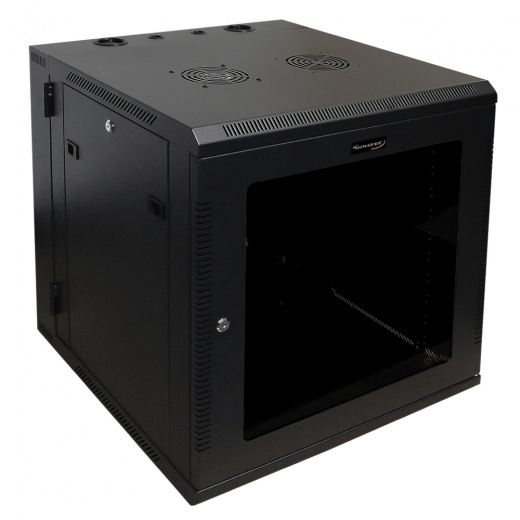 Wavenet 12U Server Wall Mount Cabinet for Network Enclosure - Black