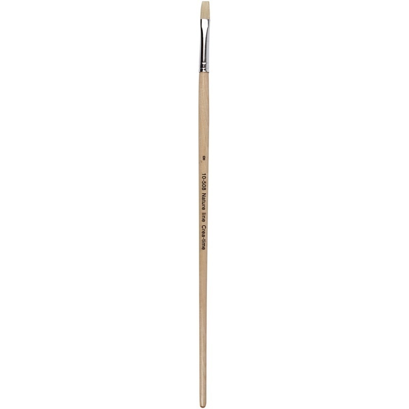 Creativ Company Nature Line Brushes, 8, Long Handles, 12 Pc