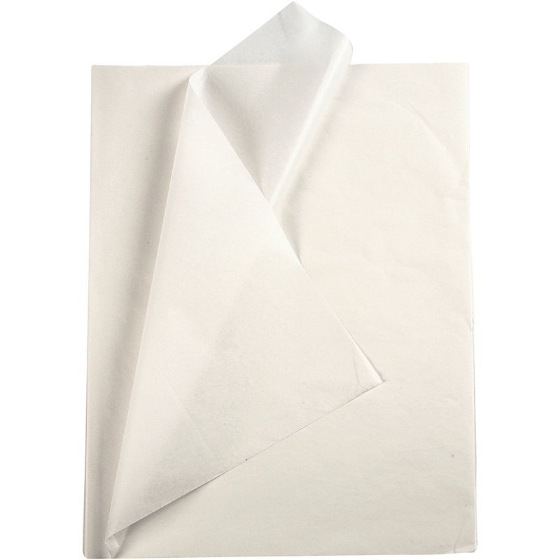 Creativ Company Tissue Paper, White, 50x70 Cm, 14 G, 10 Sheet, 1 Pack