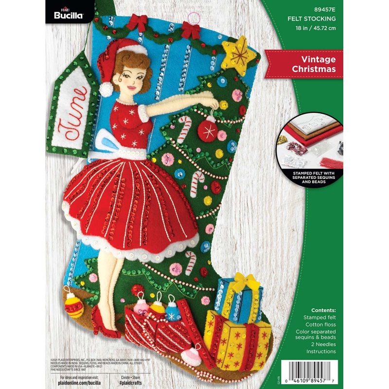 Bucilla ® Seasonal - Felt - Stocking Kits - Vintage Christmas
