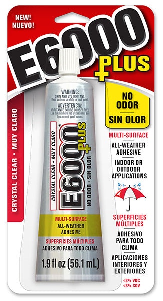 E6000 Plus Glue Clear 1.9 Oz Case/6