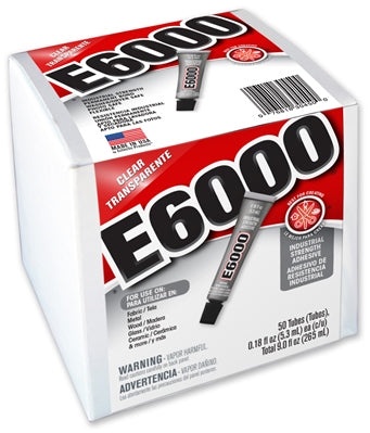 E6000 Glue Clear Mv .18Oz Tube Box/50, Case Of 3 Boxes