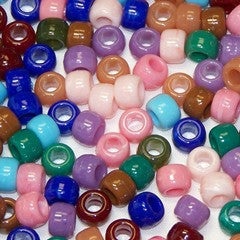 Pony Beads 6 X 9Mm Marbled Colors Pkg 1000 750v
