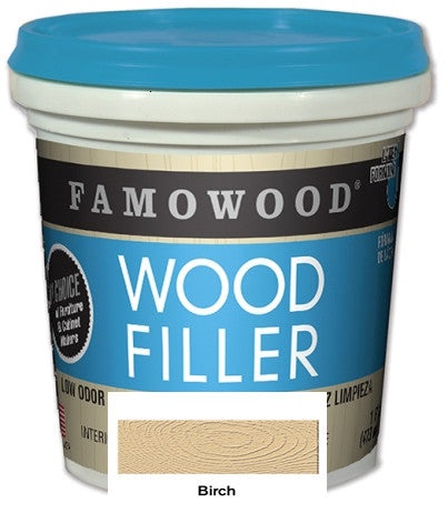 Famowood Latex Wood Filler 24 Oz Birch Color Case/12
