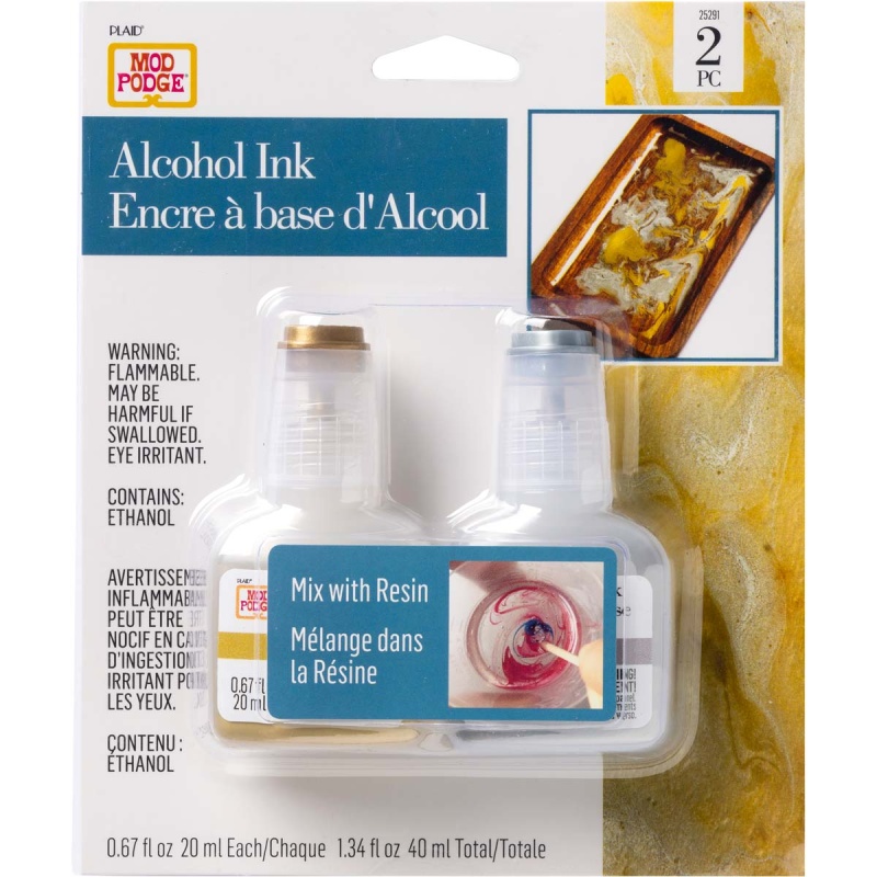 Mod Podge Alcohol Ink Set - Metallics, 2 Pc
