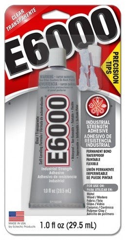 E6000 Glue Clear Low Visc. 1Oz W/Precision Tips Case/6c