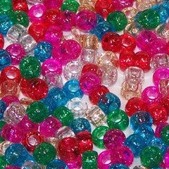 Pony Beads 6 X 9Mm Sparkle Colors Pkg 1000 750v