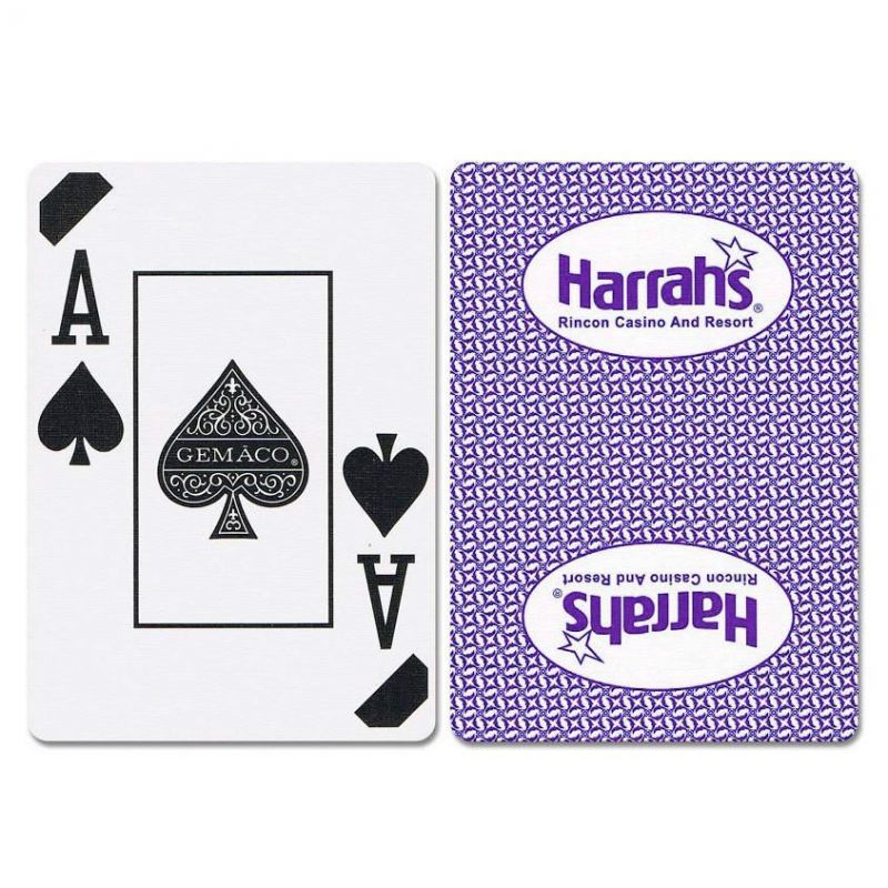 Harrahs Rincon New Uncancelled Casino Playing Cards - Purple